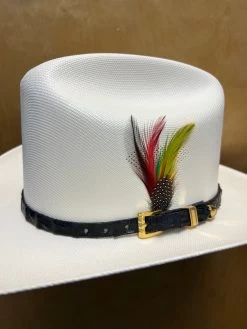 Genuine Black Caiman Leather Hat Band