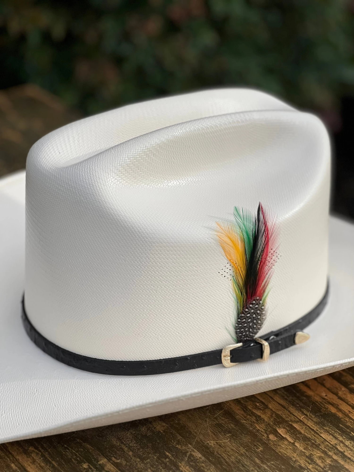 5000X Alegres Del Barranco Copa Chica 4.5" Falda 3.5" Horma Sinaloa (Toquilla Avestruz Negra) 5 5000X Alegres Del Barranco Copa Chica 4.5" Falda 3.5" Horma Sinaloa (Toquilla Avestruz Negra) - Image 3