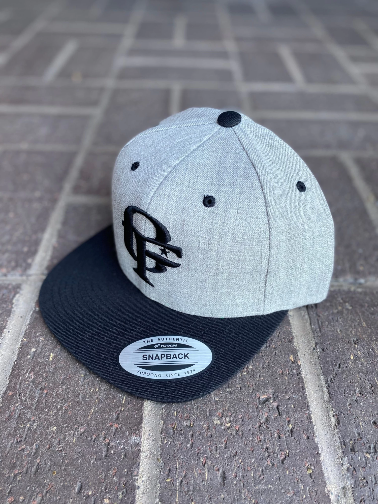 Cowboy Fresh Flat Brim Snapback Grey/Black Brim W/ Black Logo 4 Cowboy Fresh Flat Brim Snapback Grey/Black Brim W/ Black Logo - Image 2