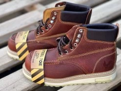 Lightweight Brown 6" Wedge Style Steel Toe Work Boot -Guadalajara Western Wear IMG 5621