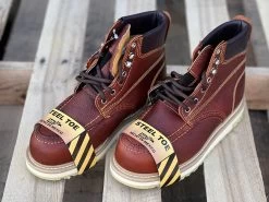 Lightweight Brown 6" Wedge Style Steel Toe Work Boot -Guadalajara Western Wear IMG 5622