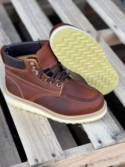 Lightweight Brown 6" Wedge Style Soft Toe Work Boot -Guadalajara Western Wear IMG 5647 27e10371 044c 45e2 a551 f9ad36ef289c