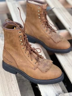 Ariat Cascade 8" Round Toe Soft Toe Work Boot -Guadalajara Western Wear IMG 5677