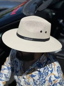 Explorer Tombstone Straw Hat (Beige / Crema)