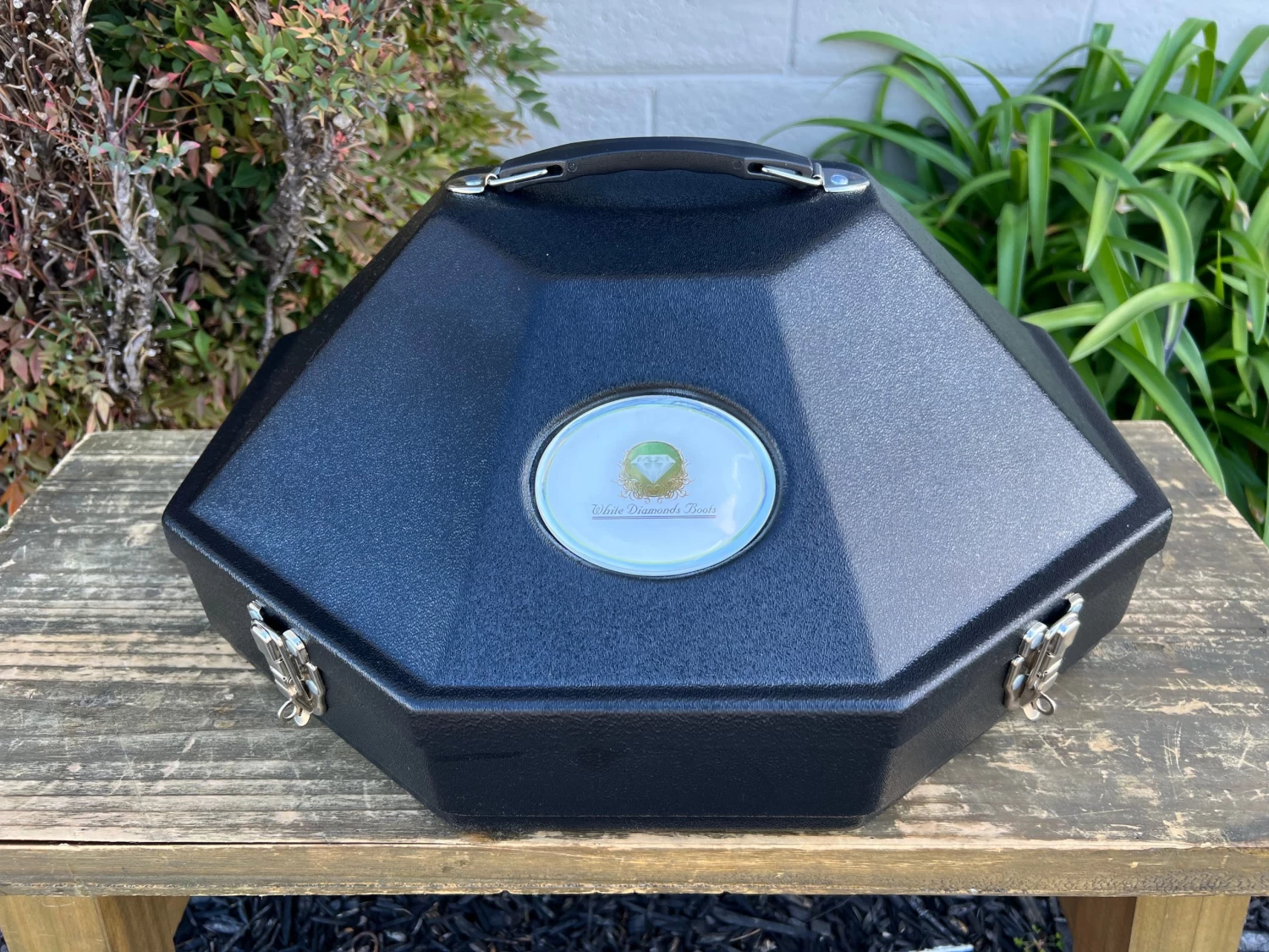 Hat Carrying Case (Black) - White Diamond Boots 3 Hat Carrying Case (Black) - White Diamond Boots