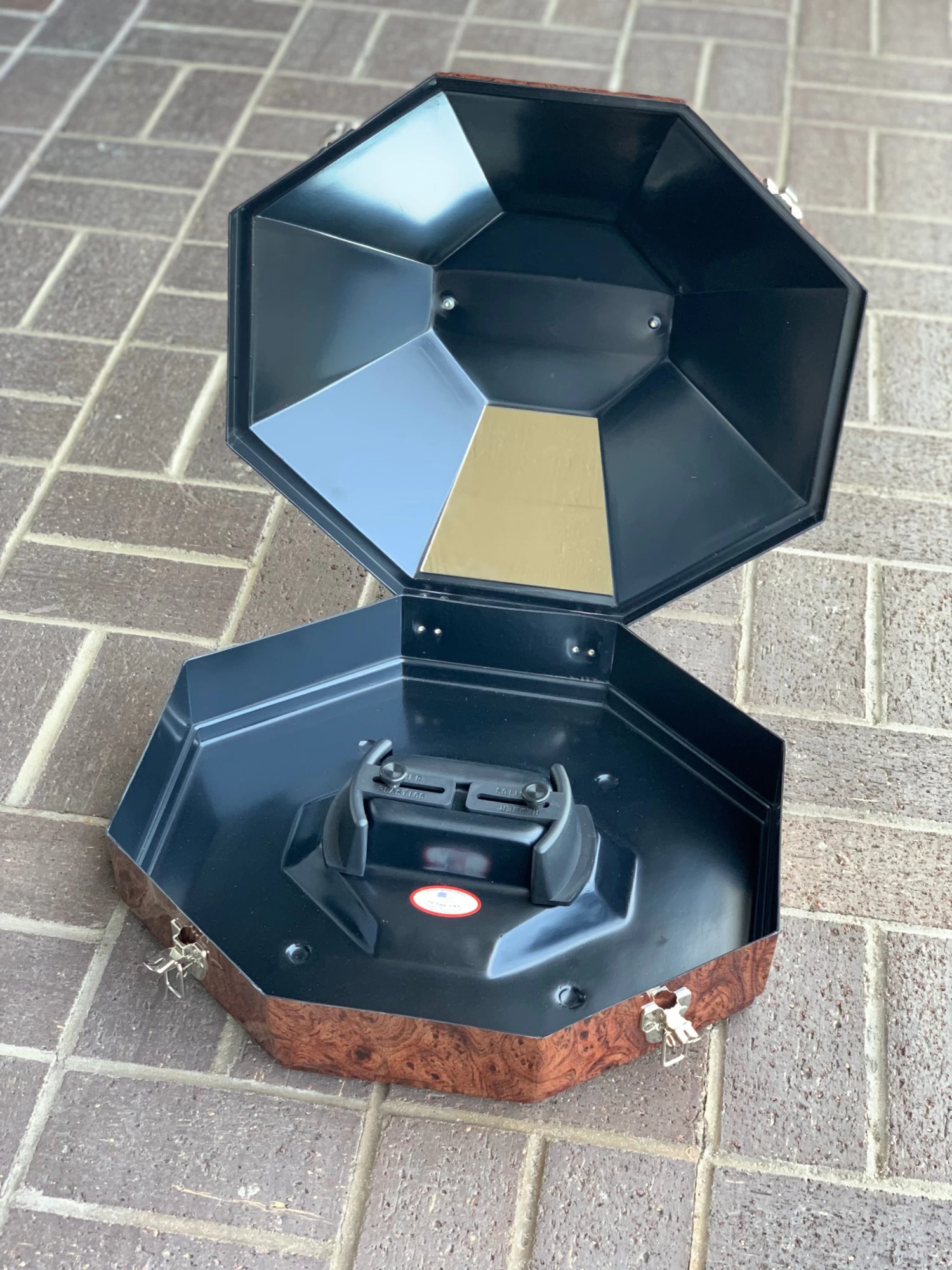 Exclusive Brown Wood HydroDipped Hat Carrying Case 4 Exclusive Brown Wood HydroDipped Hat Carrying Case - Image 2