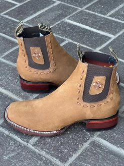 Los Altos Aztec Nobuck Chedron Botin Cuadrado Para Dama -Guadalajara Western Wear IMG 6470