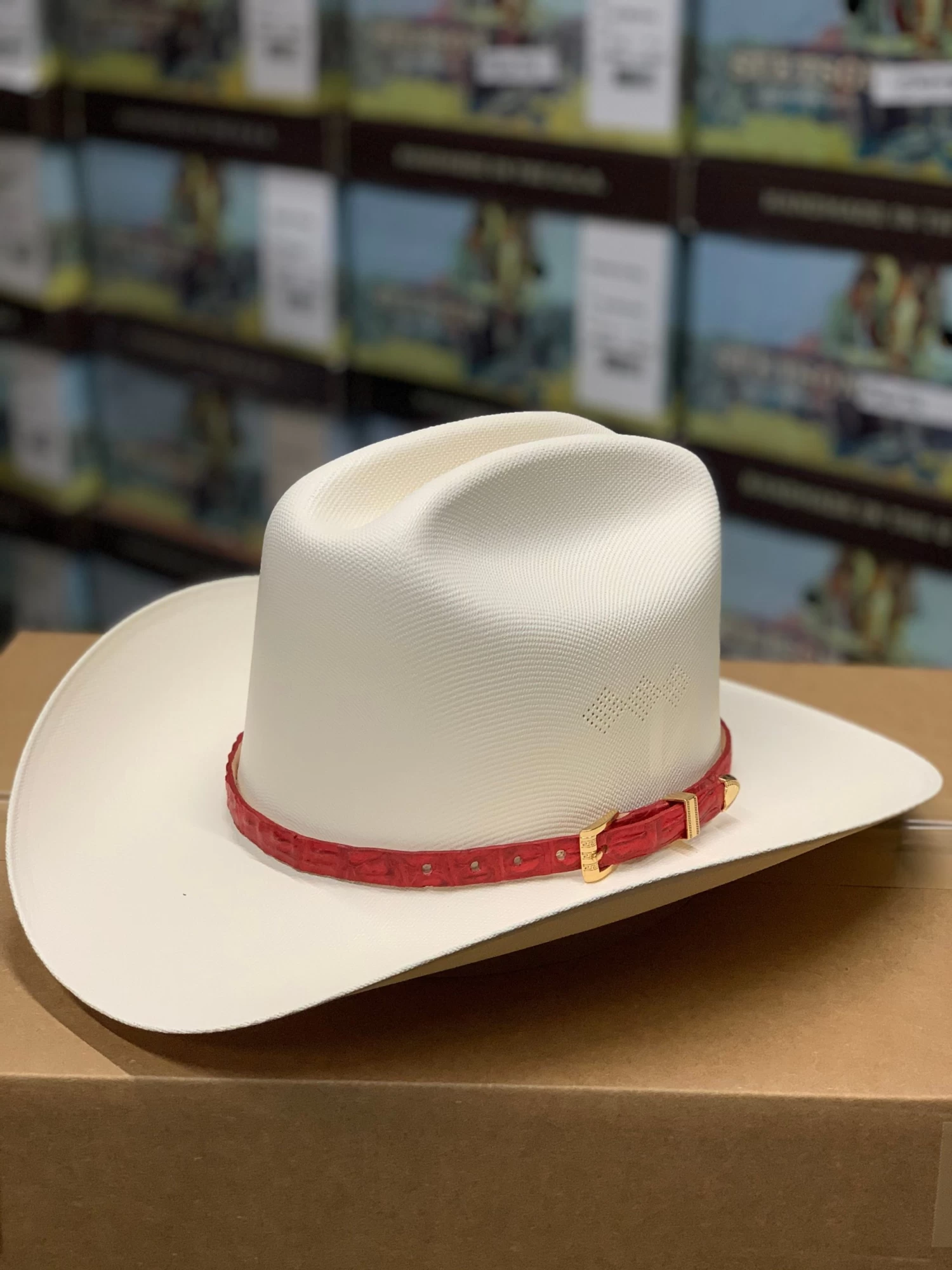 Tombstone 1000x Johnson (Copa Alta) With Genuine Red Caiman Leather Band 4 Tombstone 1000x Johnson (Copa Alta) With Genuine Red Caiman Leather Band - Image 2