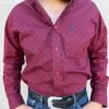Ariat Nyles Tango Red Classic Fit Long Sleeve Shirt -Guadalajara Western Wear IMG 76852