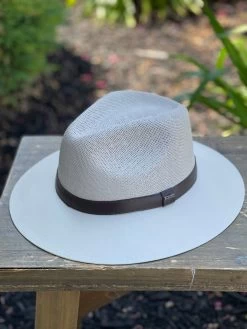 Somher Unisex Straw Hat (Beige/Dark Brown)