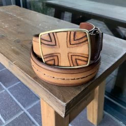 Cuadra Biza Arena Modern Cross Leather Belt