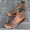 Wild West Walnut Rage Wide Square Toe Botin Charro -Guadalajara Western Wear IMG 9724