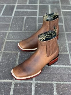 Wild West Walnut Rage Wide Square Toe Botin Charro