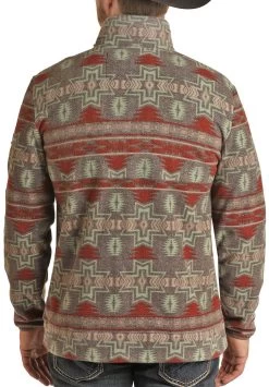 Panhandle Men's Aztec Fleece Pullover -Guadalajara Western Wear PRMO91RZXU AZ 84122