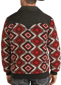 Panhandle Men's Red Aztec Wool Coat 10 Panhandle Men's Red Aztec Wool Coat -Guadalajara Western Wear PRMO92RZZD AZ 26020