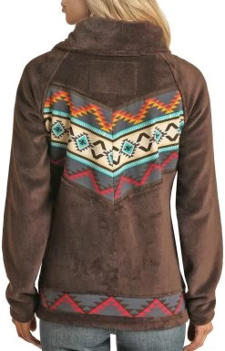 Women's Aztec Fur Jacket - Rock&Roll Denim -Guadalajara Western Wear PRWO92RZY0 AZ 87250