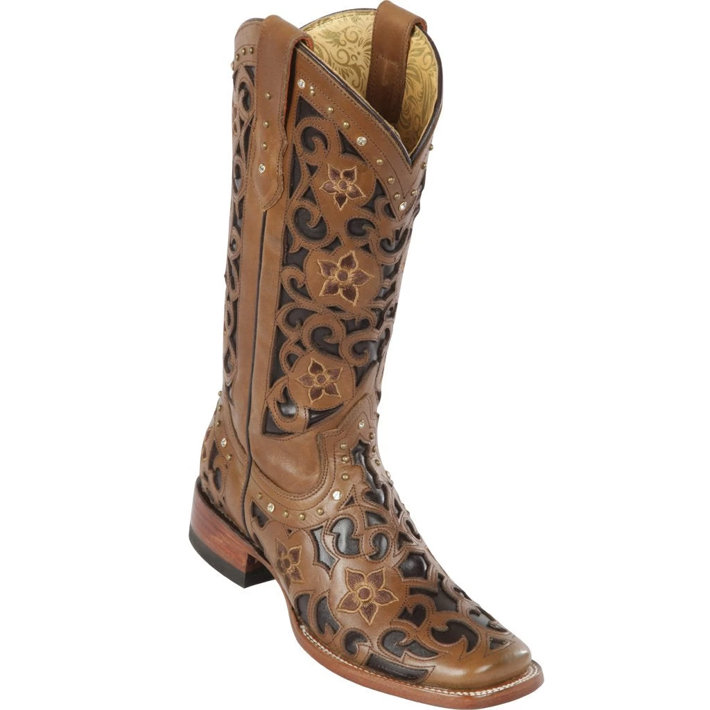 Quincy Wide Square Toe Western Cowgirl Boots - Q322L6231 3 Quincy Wide Square Toe Western Cowgirl Boots - Q322L6231