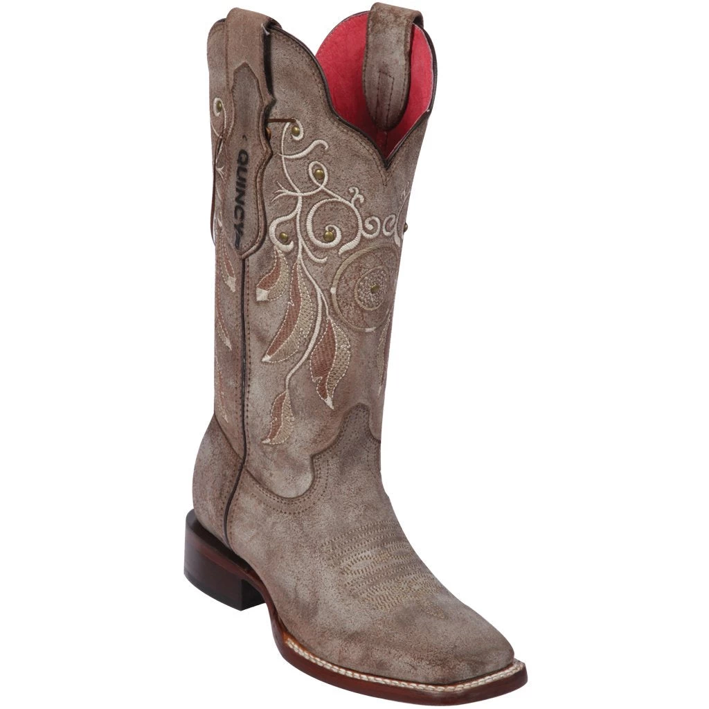 Quincy Wide Square Toe Western Cowgirl Boots - Q322T6311 3 Quincy Wide Square Toe Western Cowgirl Boots - Q322T6311