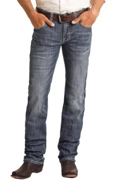 Slim Fit Stretch Simple Pocket Straight Bootcut Jeans - Rock&Roll Denim -Guadalajara Western Wear RRMD1RRZSIZ 53769