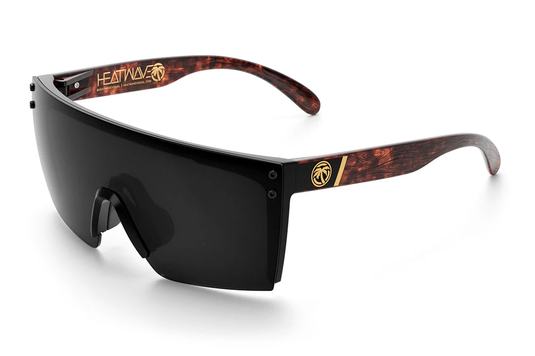 LAZER FACE SUNGLASSES: WOODGRAIN CUSTOMS 3 LAZER FACE SUNGLASSES: WOODGRAIN CUSTOMS