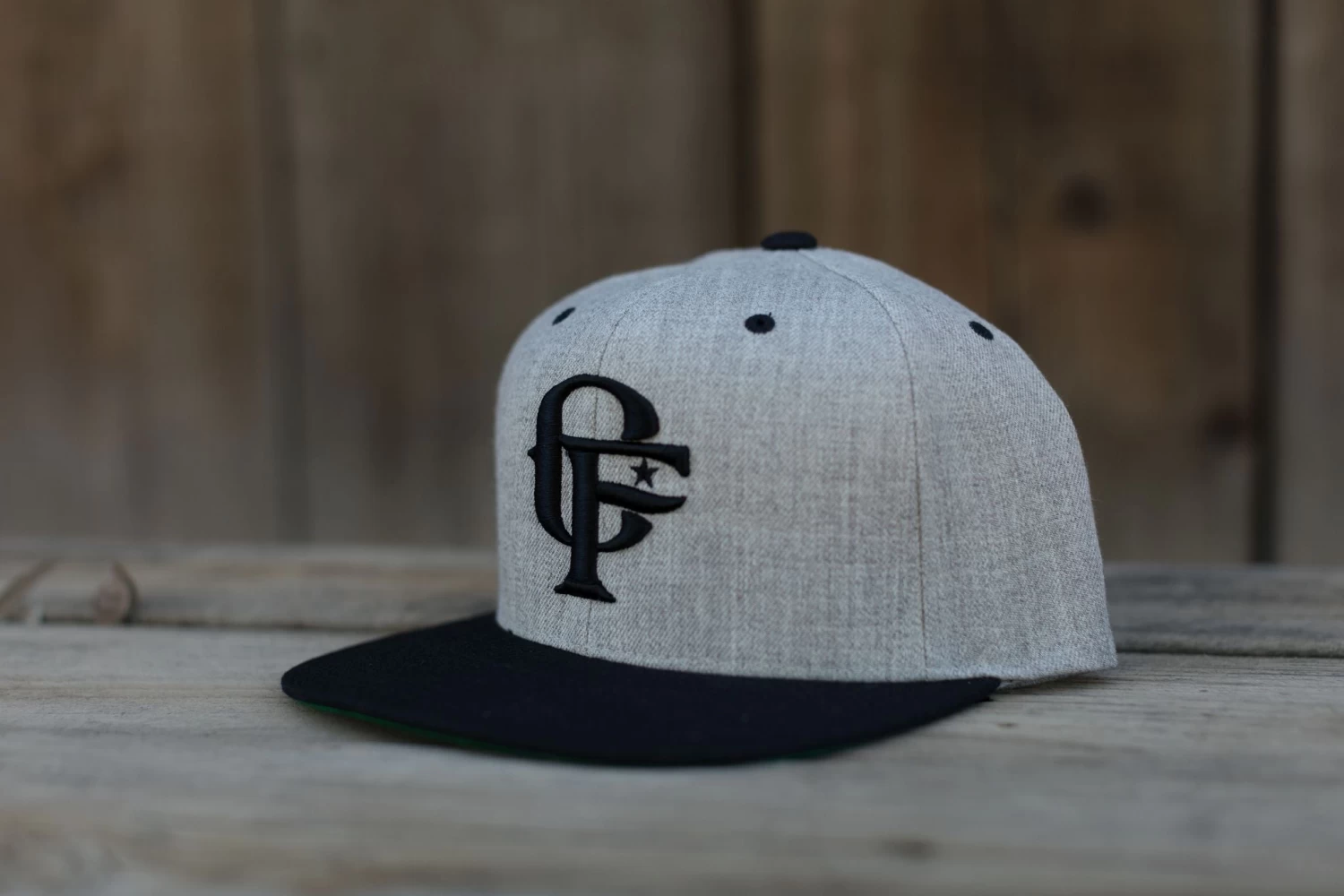 Cowboy Fresh Flat Brim Snapback Grey/Black Brim W/ Black Logo 3 Cowboy Fresh Flat Brim Snapback Grey/Black Brim W/ Black Logo