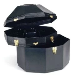 Double Hat Carrying Case (Black) -Guadalajara Western Wear m19 black alt1