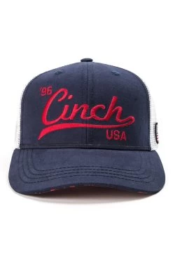 Cinch Navy Logo Trucker Cap 15 Cinch Navy Logo Trucker Cap -Guadalajara Western Wear mcc0038022 2153 detail