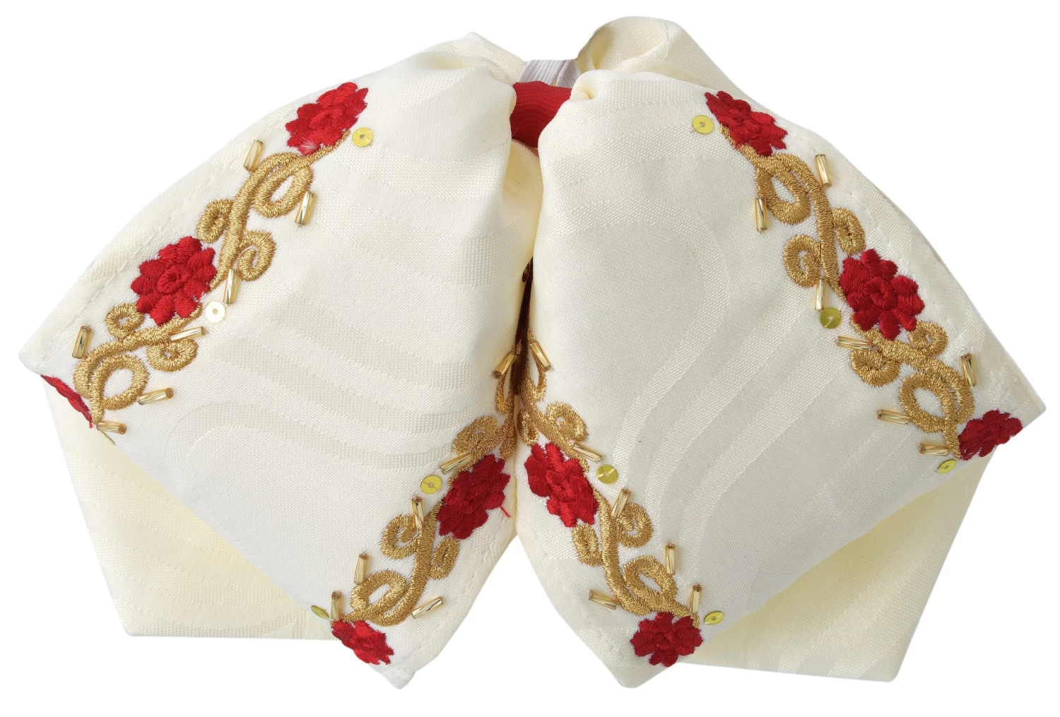 Moño Charro - Beige / Rojo 3 Moño Charro - Beige / Rojo