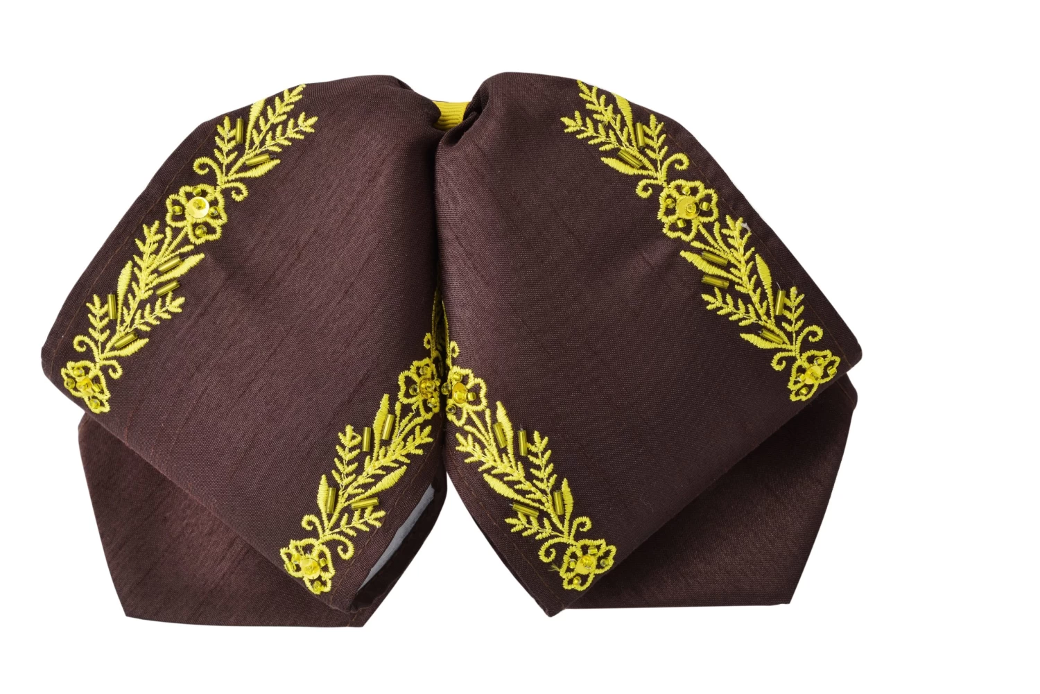 Moño Charro - Cafe / Amarillo 3 Moño Charro - Cafe / Amarillo