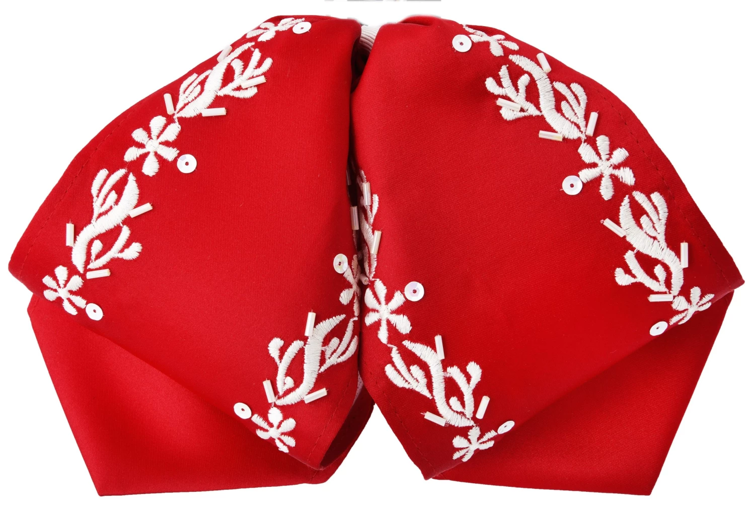 Moño Charro - Rojo / Blanco 3 Moño Charro - Rojo / Blanco