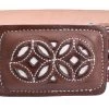 White Diamond Nevajeado Leather Belt - Cafe -Guadalajara Western Wear whitediamand1736