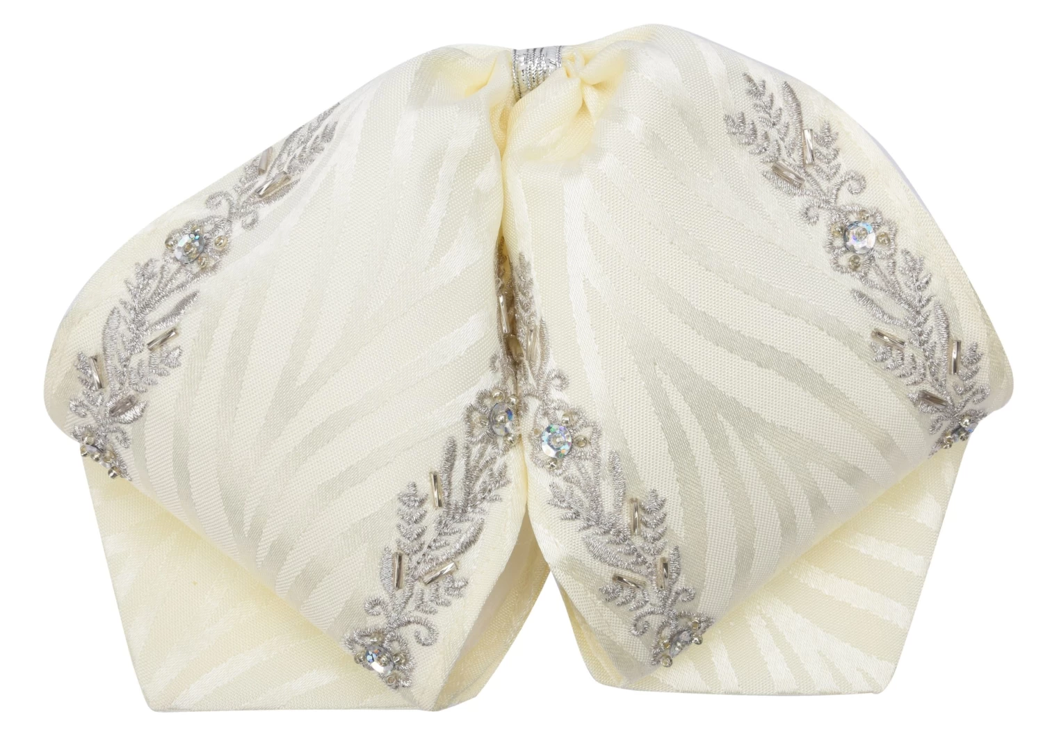 Moño Charro - Crema / Plata 3 Moño Charro - Crema / Plata