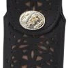 White Diamond Navajeada Leather Cell Phone Case - Negro -Guadalajara Western Wear whitediamonds0226