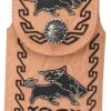 White Diamond Vaquera Leather Cell Phone Case - Natural -Guadalajara Western Wear whitediamonds0233