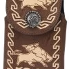 White Diamond Vaquera Leather Cell Phone Case - Cafe -Guadalajara Western Wear whitediamonds0234
