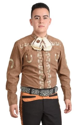 Camisa Charra Tradicional - Cafe