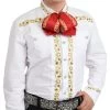 Camisa Charra 859-20 -Guadalajara Western Wear whitediamonds0455